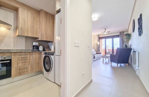 Los Alcazares Apartment | Ground floor with terrace and pool views
