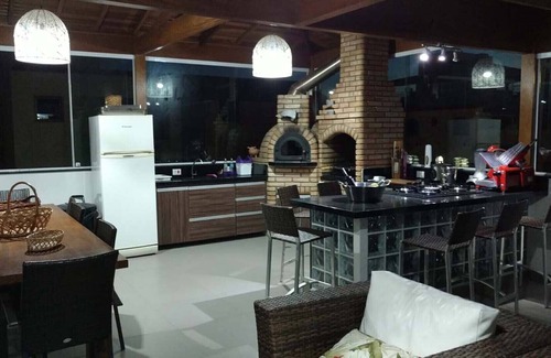 Jardim Belmar Apartment | Guarujá Cove Coverage! 2Frames Beach. Pool, Firewood Oven and Barbecue