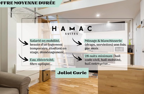 5th Arrondissement Apartment | Hamac Suites - Studio Joliot Curie - Lyon 5