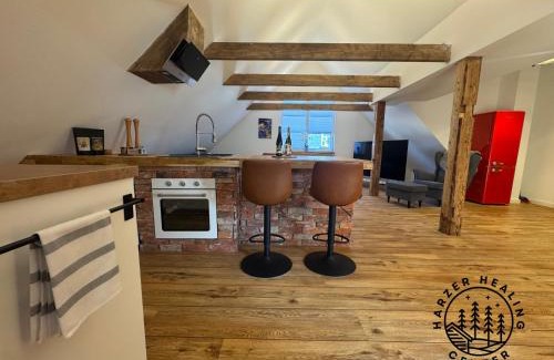 Elbingerode Villa | HARZER HEALING CENTER 2025 Himmlische Landhauswohnung mit Fussbodenheizung,XXL Kochinsel,XXL Regendusche,Modern,Hochwertig,Persönlich,Vollausgestattet