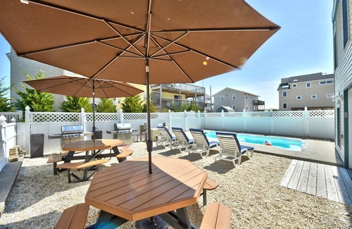 Ship Bottom House | HEATED Inground Pool, 3rd from the Beach with Amazing Beach Views, New & Modern