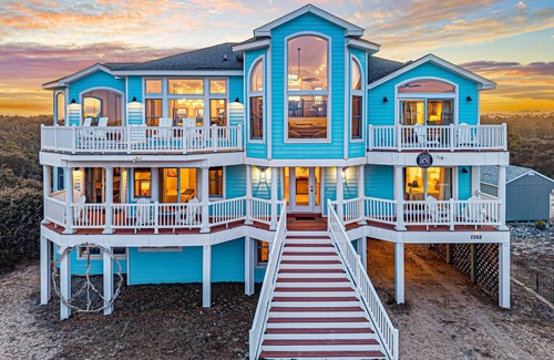 Carova Beach House | Heated pool,hotub Sept special, firepit ocean view, Wild Horses, 6 bed 7 baths
