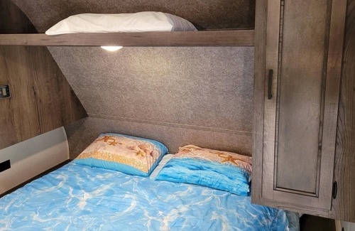 Port Bolivar House | Heavenly Beach Camper at Hailey's Beach-n-Bay RV Resort #8