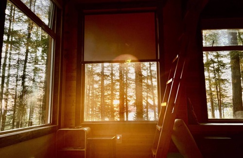 Lummi Island Cabin | Heron's Nest Treehouse · Cozy and Beautiful Island Treehouse with cedar hot tub