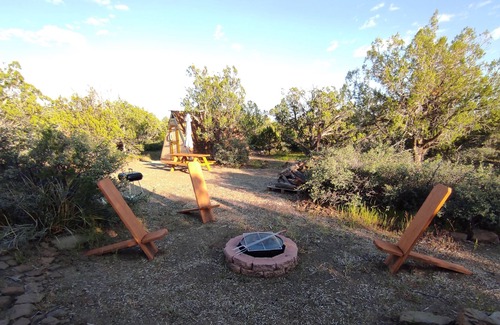 Seligman Cabin | Hidden A-frame cabin in nature on 40 acre private land.