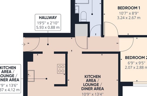 Walkden Apartment | High Quality two bed apartment with balcony near the Trafford Centre