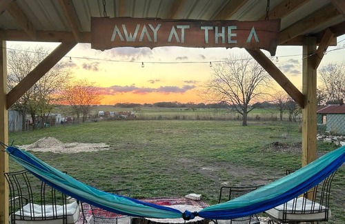 Star Cabin | Hill Country Glamping A Frame Cabin on 2 Private Acres!