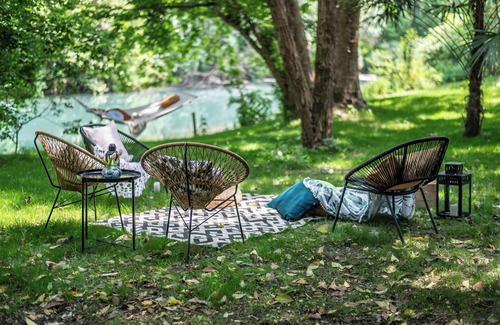 Sacile Villa | Historic Liberty Villa with Tower, Venetian Gondola & Riverside Park