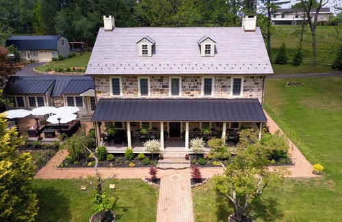 Spring City House | Historic luxury Forge mansion estate on the banks of French Creek. Pet friendly