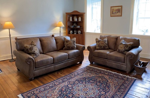 Calvin House | Historic stone farmhouse with rail trail and river access