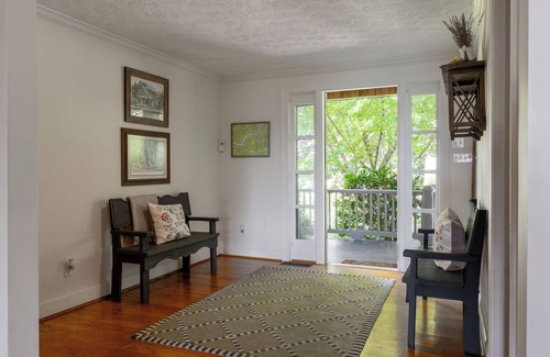Clarkesville House | Historic Valley Views | 5BR Retreat w/Hot Tub, Porch, Firepit & Game Room