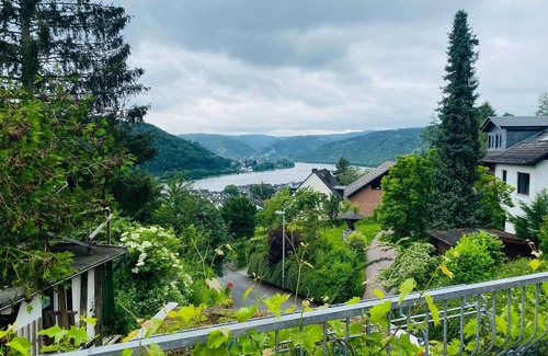 Kamp-Bornhofen Apartment | Holiday apartment in a unique panoramic location high up in the Middle Rhine Valley on the edge of the forest with a stream