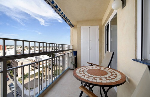 Chipiona Apartment | Holiday Apartment "Doña Amparo Chipiona Playa De Regla" with Sea View & Shared Pool