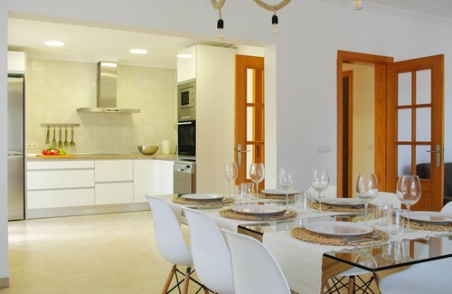 Urbanizacion S'Estanyol House | Holiday Home "Dones D'Aigua" with Sea View, Mountain View, Balcony, Terrace & Pool