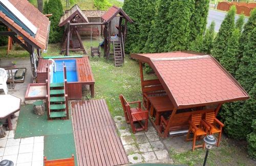 Fonyodliget House | Holiday home with pool, children's swing and slide