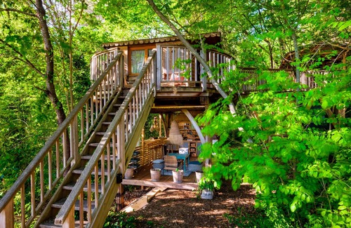 Saint-Paul-de-Vence Ski Chalet | Holiday treehouse "King Louie and Mowgli" with Shared Natural Pool, 2 Private Terraces & Wi-Fi
