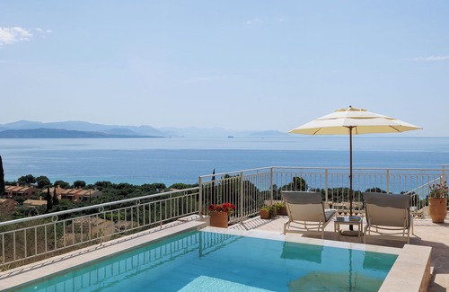 Barbati Villa | Holiday villa with private pool, Spectacular sea views,150m to the beach.