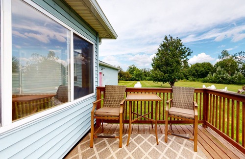 South Burlington House | Home with mountain views, large yard, fire pit, deck & 3-season room