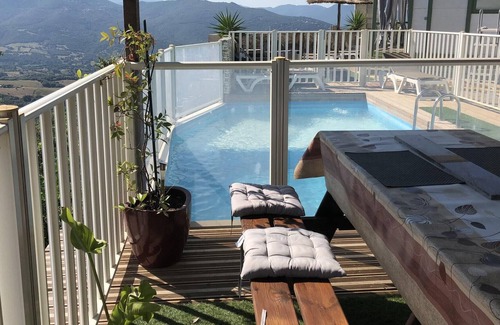 Olmeto Ski Chalet | Homerez - Chalet for 4 ppl. with swimming-pool, terrace and balcony at Olmeto