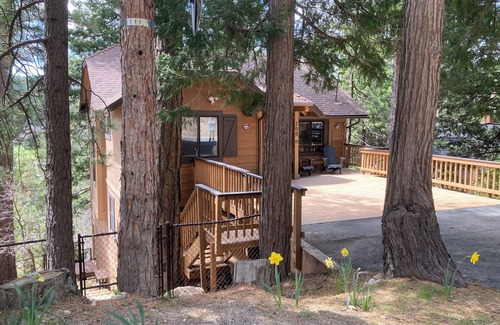 Lake Arrowhead House | Honey Pine Lodge. Cozy cabin in Lake Arrowhead. Two dogs welcome.