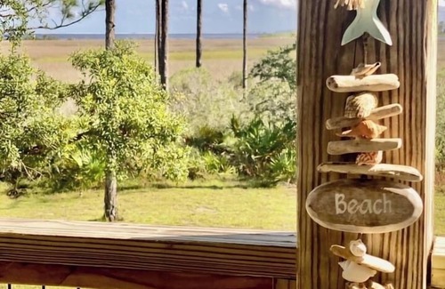 Carrabelle House | Hooked on Bayou? Waterfront! Kayaks, Fishing, Dock, Overlooking Bayou & Gulf!