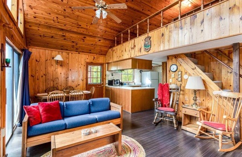 Berkeley Springs Cabin | Hot Tub, Large Deck, WiFi, Fire Pit at Chalet Cabin