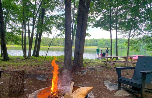 Pocono Mountain Lake House | Hot Tub, Views, Indoor Pool, Game Room, Fire Pit Fully Loaded, Dock