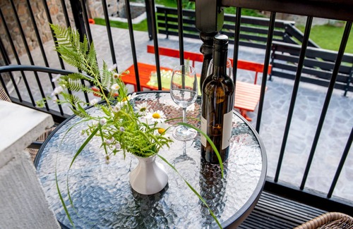 Podbrdo House | House Apartmaji Utrinek - with playroom, garage, terrase, sauna and jacuzzi