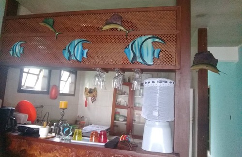 Mangaratiba House | House in front of the sea with a beautiful sunrise, deck for good fishing With WI-FI.