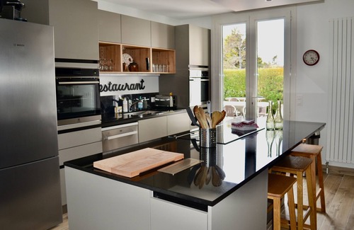 Saint-Regnobert-de-la-Cote-de-Nacre House | House with terraces and unobstructed view of the beach with direct access