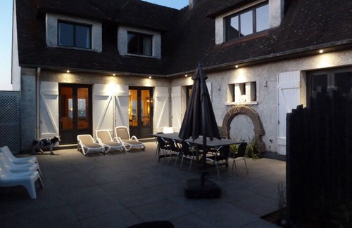 Saint-Regnobert-de-la-Cote-de-Nacre House | House with terraces and unobstructed view of the beach with direct access