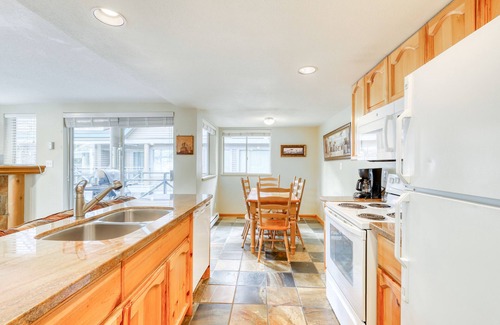 Village North House | Ideal first-floor getaway with hot tub, fireplace, & balcony - walk to lifts