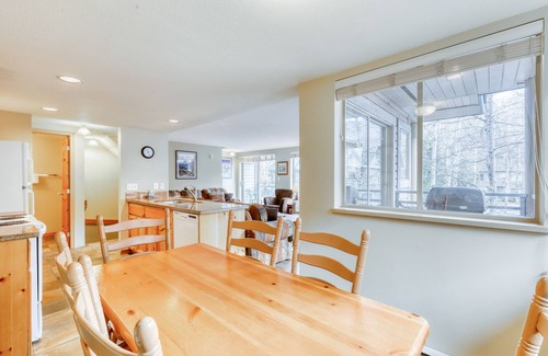 Village North House | Ideal first-floor getaway with hot tub, fireplace, & balcony - walk to lifts