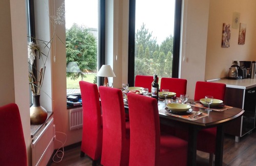 gmina Bedzino House | Idyllic in the middle of nature on the banks of Lake Jamnosee, For families with dogs
