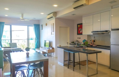 Downtown Kota Kinabalu Apartment | Imago Loft at the roop top with garden view