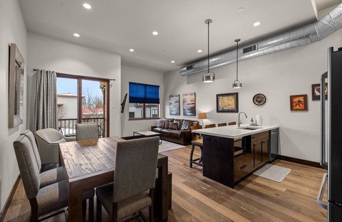 Whitefish Condo | Immaculate loft condo steps to shops, restaurants, Whitefish River and Whitefish Lake