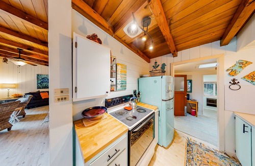 South Beach House | Impeccable oceanview home with private beach access & large deck