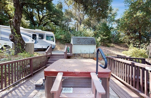 Cloverdale House | Infinity Ranch: Wooded Retreat on 7 Acres w/Continuous Wave Pool & Hot Tub