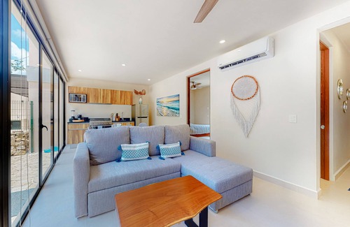 Tulum Condo | Inviting condo with plunge pool, patio, fitness area, & kitchenette