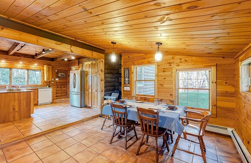 Lisbon Cabin | Inviting dog-friendly cabin on 23 acres - sauna, skiing, firepit, & washer/dryer