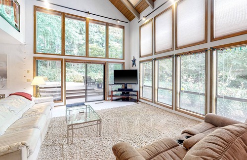 Marcola House | Inviting retreat with central AC, private pool, hot tub, and private W/D