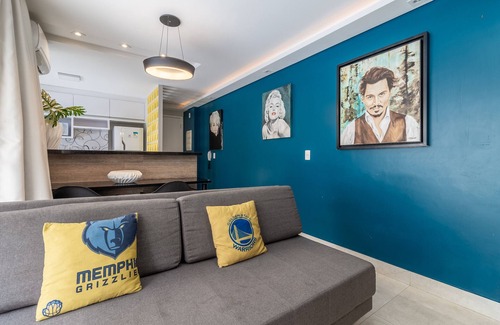 Consolacao Apartment | Iquali023 - Near metro with A/C and Pool