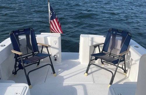 West Ferry Boat Rental | Island Girl - 30' Cabin Cruiser for Overnight Stays