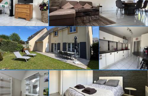 Port-en-Bessin-Huppain House | Jolie Colombe, maison 3 ch 2 sdb beau jardin terrasse aménagée à 15 mn à pied de la mer et centre Port en Bessin proche Omaha Beach et Bayeux