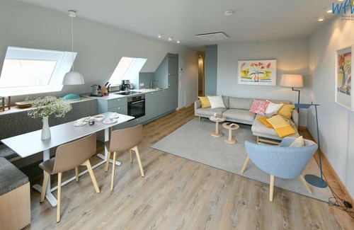 Juist Apartment | Juist vacation with sunny roof terrace and private sauna!