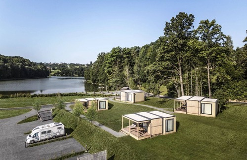 Tisina House | Kabine 4 Erwachsene + 1 Kind bis 17 Jahre - Blick auf den See und Holzzelt