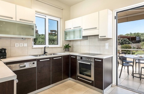 Kato Stalos Villa | Kalisti Estate: 6-Bedroom/500m to Beach/Private Pool/Playground/BBQ Area