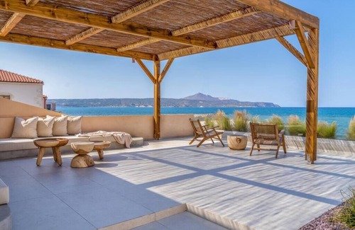 Kalyves Villa | Kaliva Residence, Luxe sea front villa-heated pool