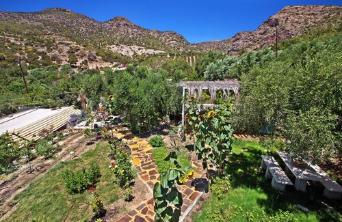 Aspros Potamos Cottage | "Kelari" 300 years old cottage "Natura cottages" with sea view shared garden