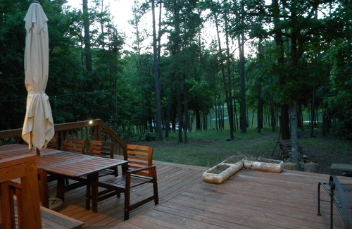 Merifield Acres Cabin | Kerr Lake Log Cabin On Calm Cove With Gentle Slope To Water, Nearby Sandy Beach